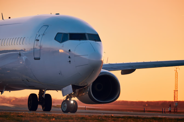 An aircraft prepares for flight while ATC Systems coordinate air traffic using synchronised time to support safe and efficient aviation operations.